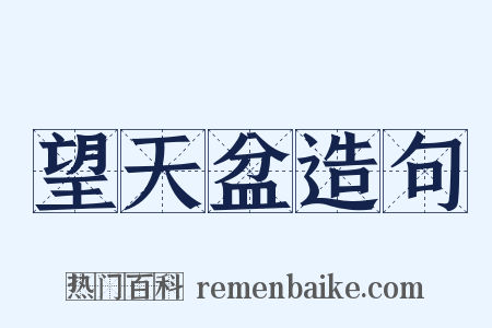 望天盆造句是什么意思的图片